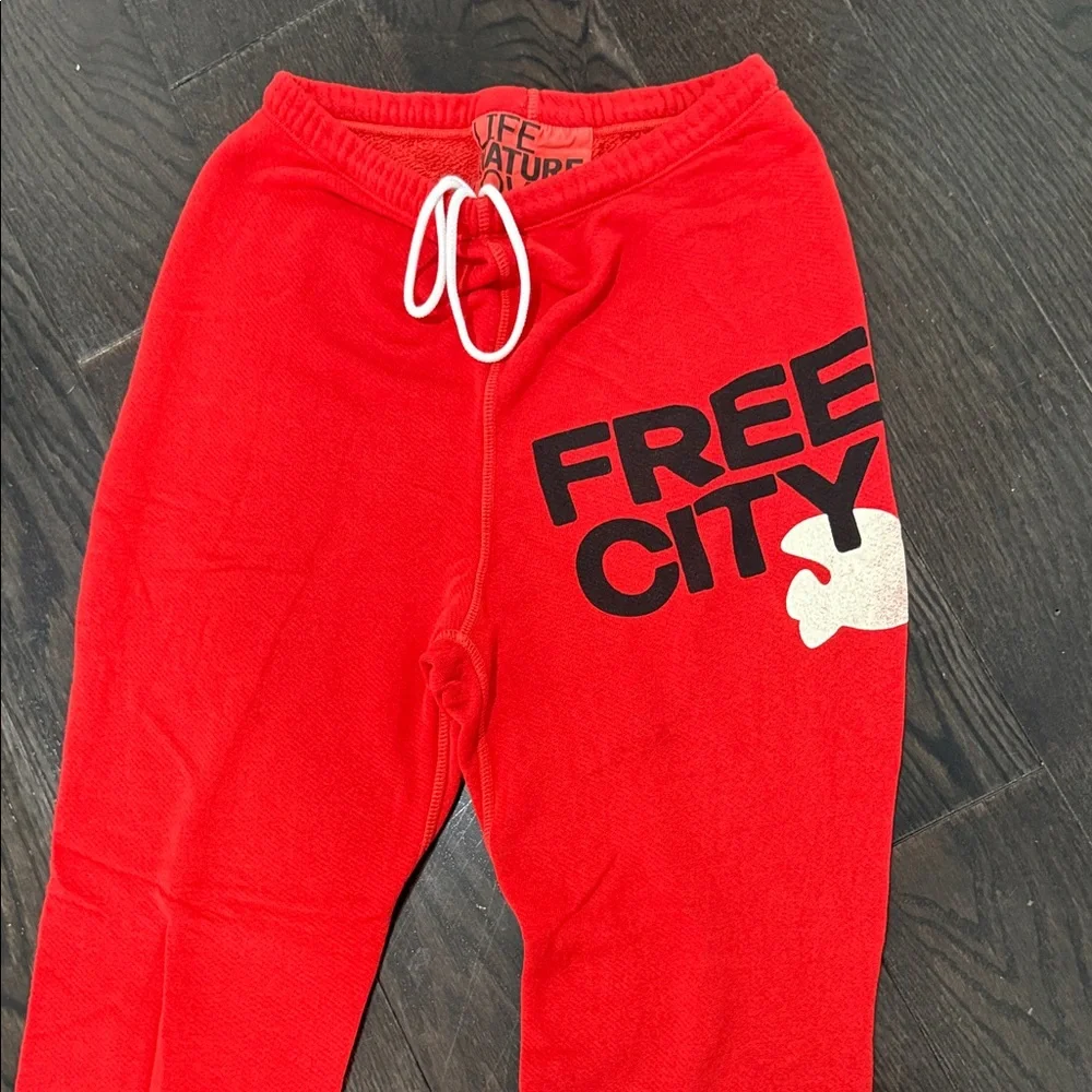 Freecity Bright Red Sweatpants - Picture 2 of 7